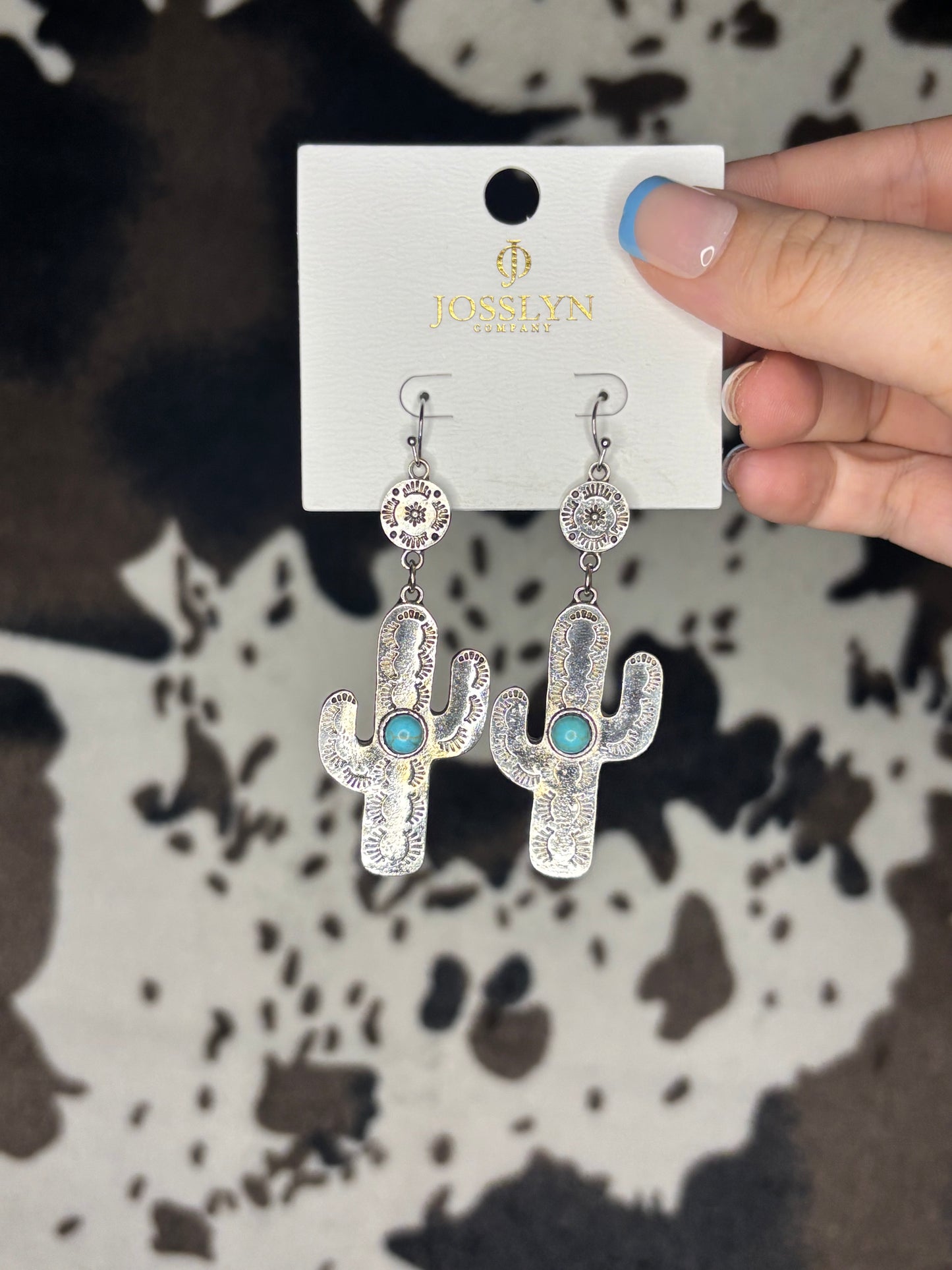 Silver Cactus dangle