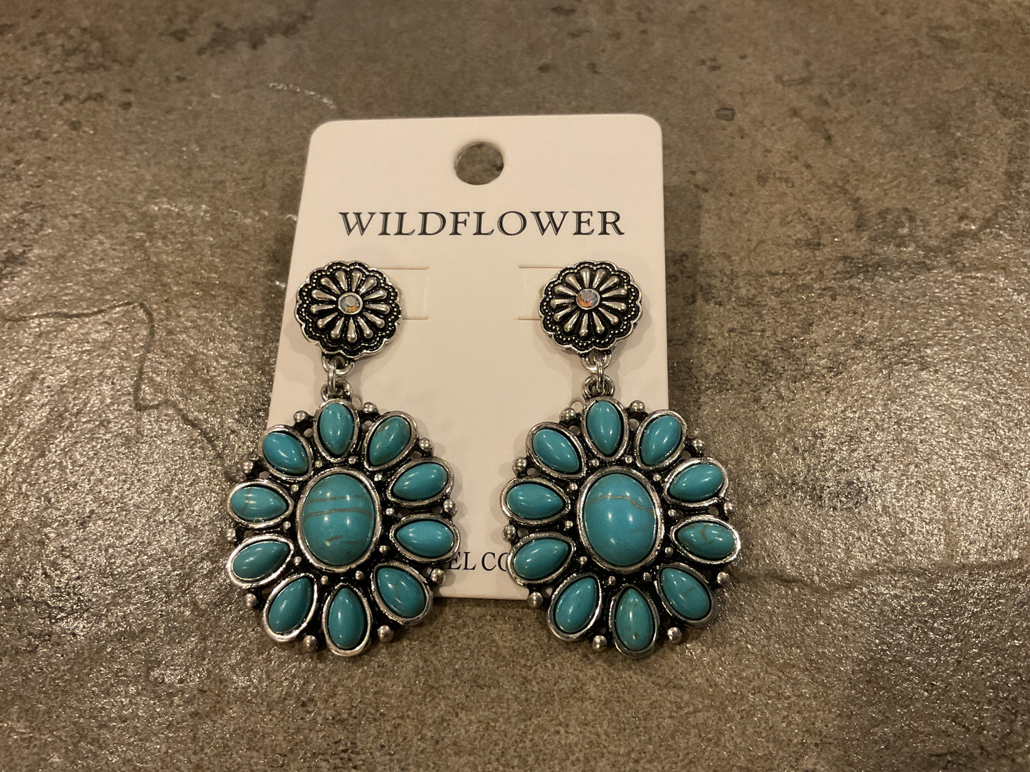Wildflower Stone dangle stud