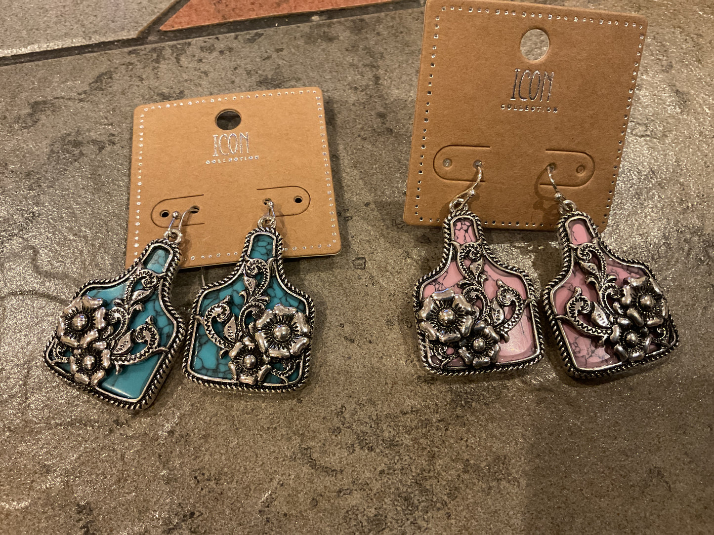 Ear Tag w/Stone Dangle