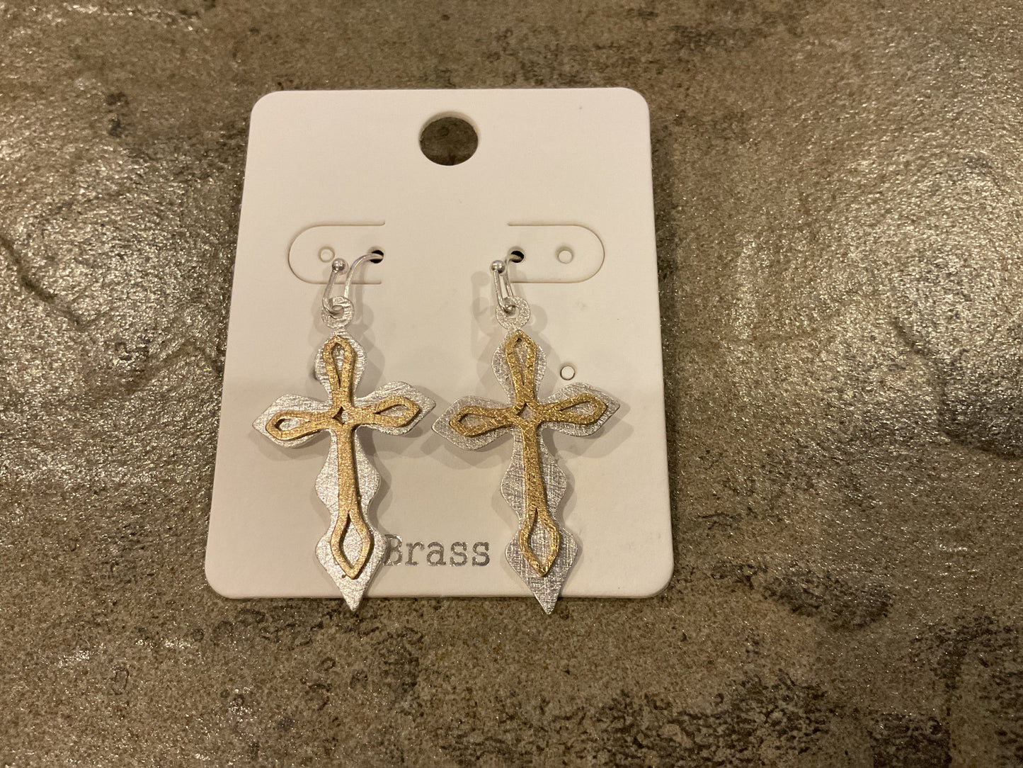 Brass cross dangle