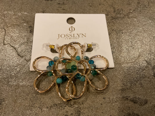 Gold Flower Bead stud