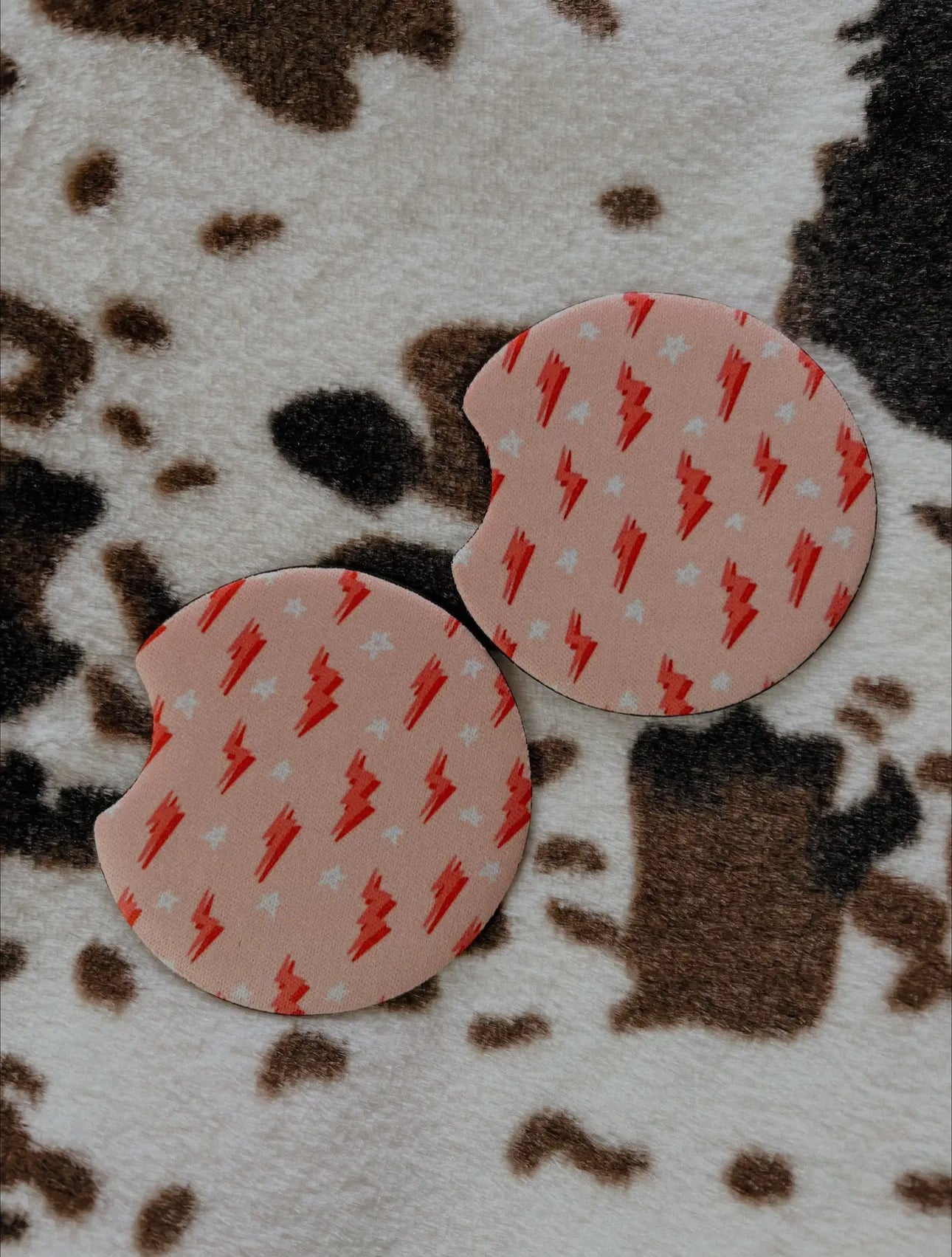 Lightning Bolt-Car Coasters