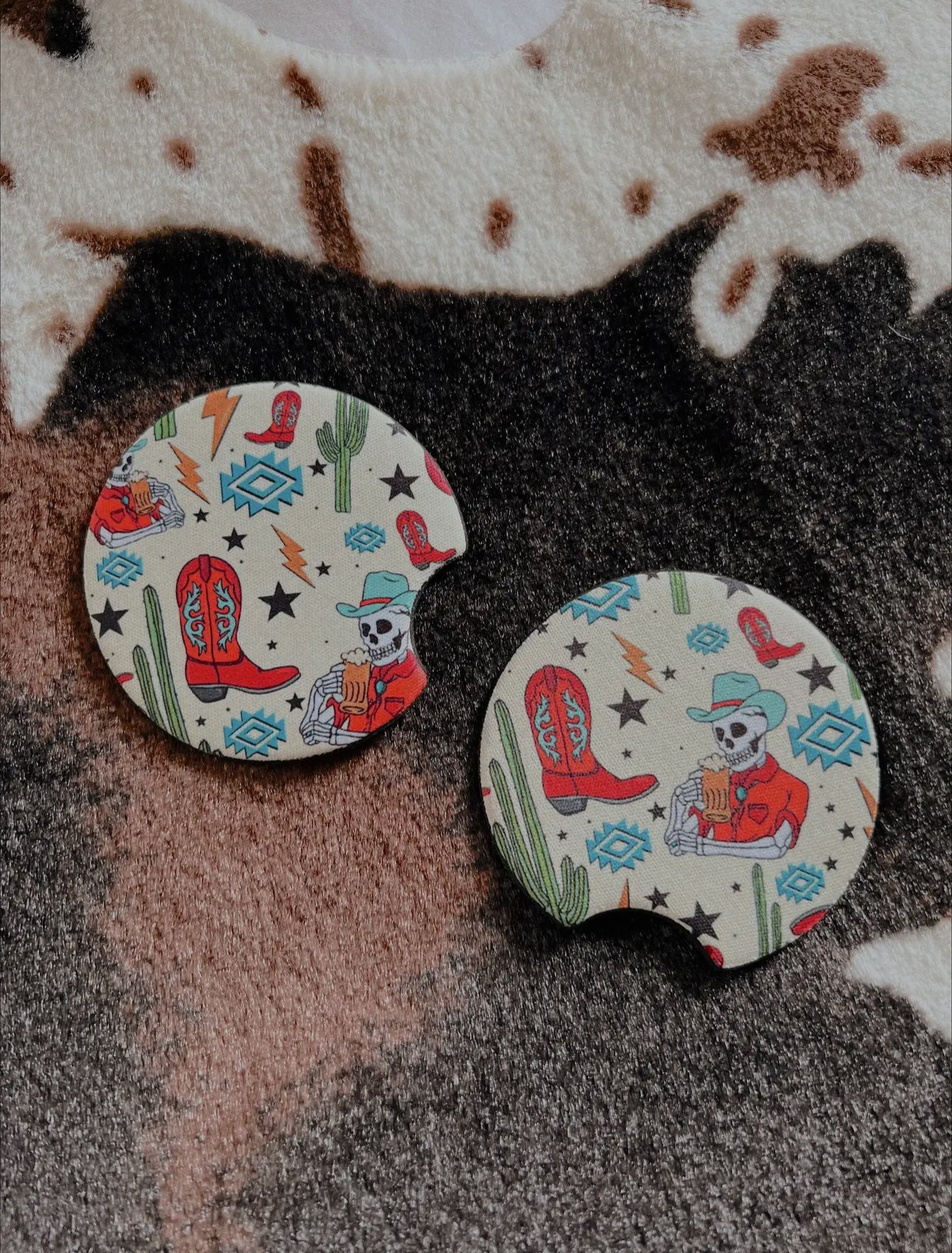 Punchy Cowgirl-Car Coasters