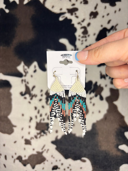 Beaded Tassel Triangle Dangle