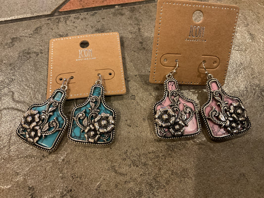 Ear Tag w/Stone Dangle