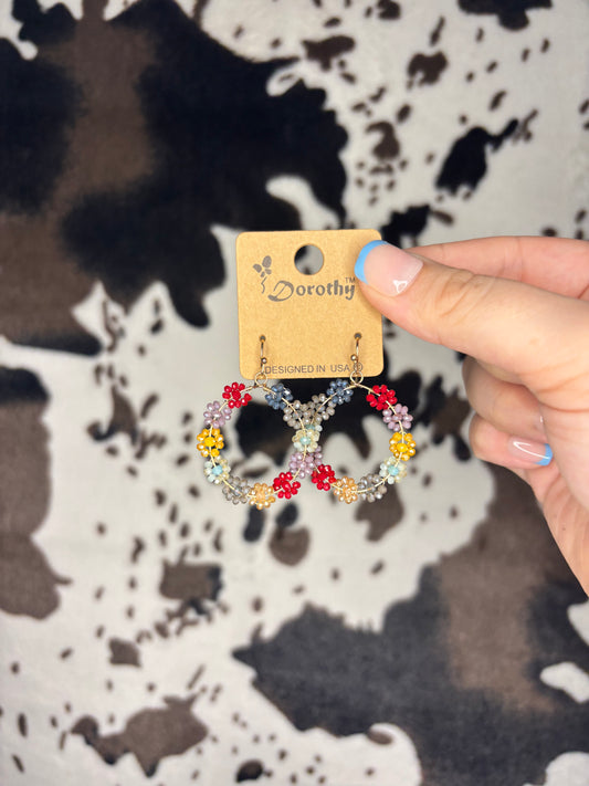 Beaded flower circle