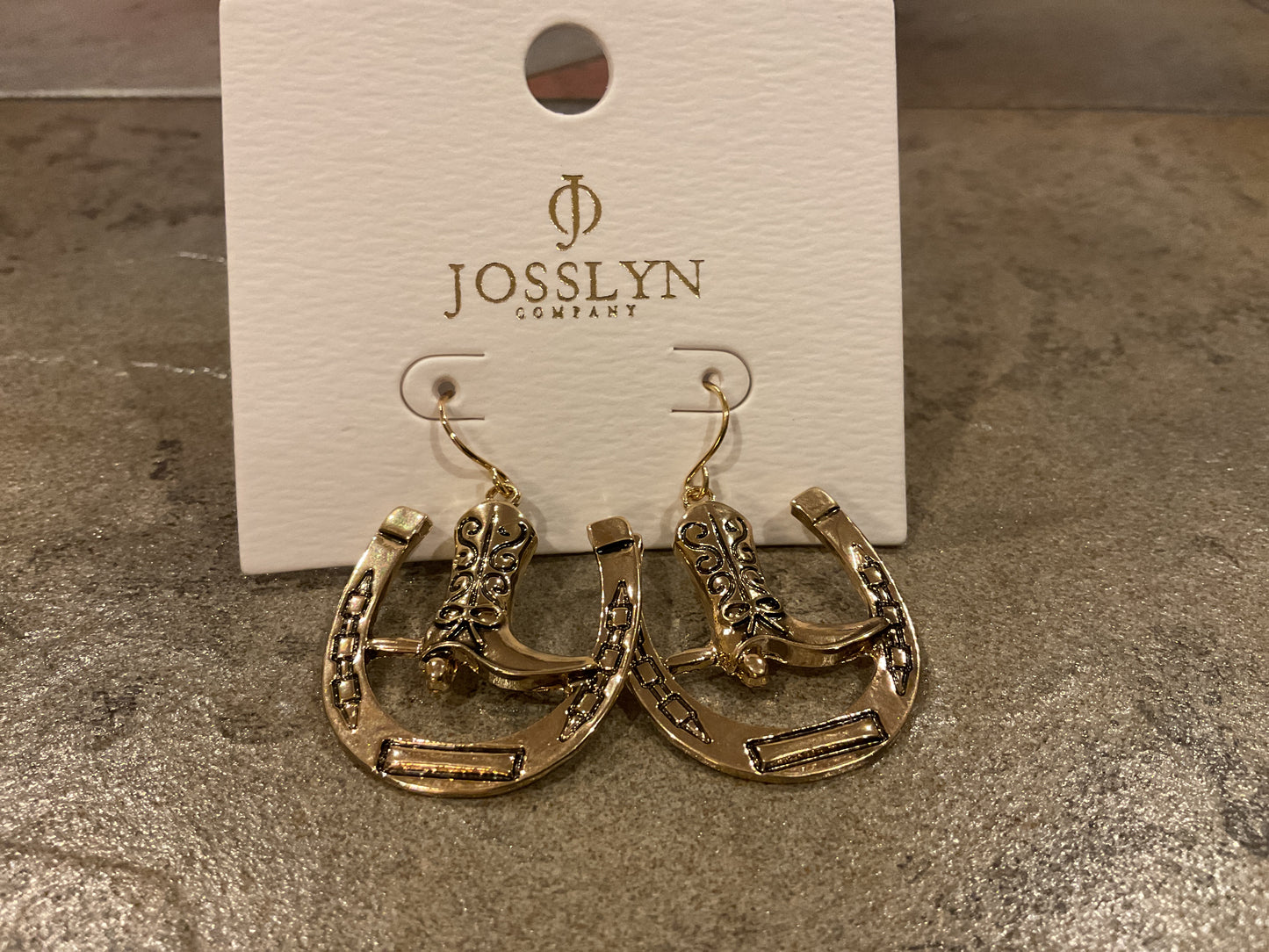 Cowboy boot/ horseshoe dangle