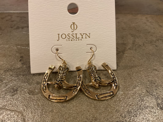 Cowboy boot/ horseshoe dangle