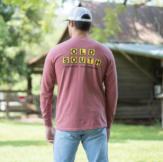 Late Nights Maroon - Long Sleeve