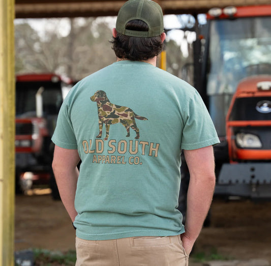 Dog Outline Thicket Came - Short Sleeve - Light Green