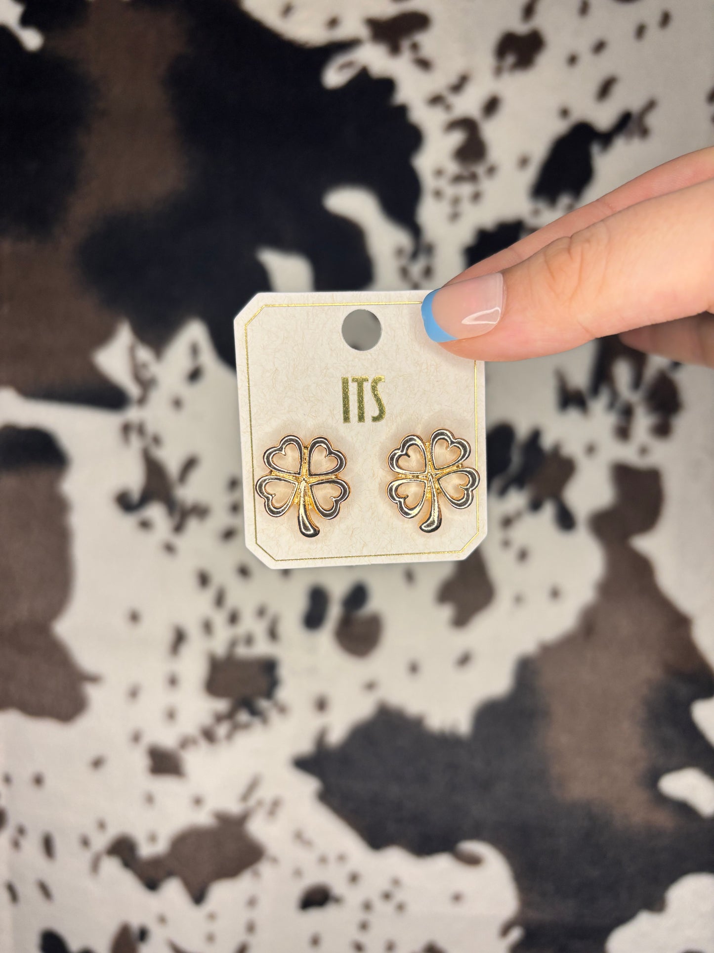 Gold Clover Studs